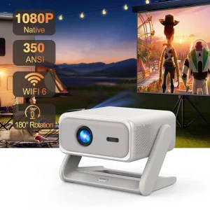CRE F1 Mini Projector Auto Focus Keystone MEMC Motion Compensation 4K Supported Android 11 1GB+8GB Multi Port Connectivity LED
