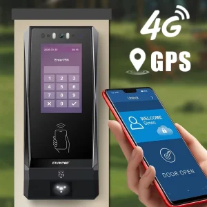 CT10 4G GSM Smart Biometric Access Control Security Camera System WiFi with Remote APP Web Access RFID NFC QR Reader