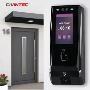 CT11 Cloud TCP IP Wireless Biometric Face Recognition Access Control System with Doorbell Camera QR Code RFID for Apartment