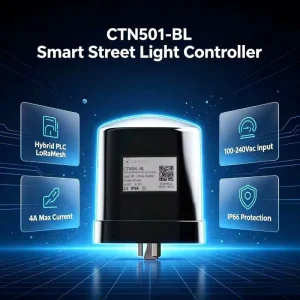 CTN501BL Hybrid PLC LoRaMesh NEMA Smart Streetlight Controller CTN501BL Plug and Play LED Luminaire Urban Lighting Retrofit