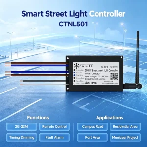 CTNL501 Smart Street Light Controller PLC LoRaMesh Dual Mode on Pole Dimming Controller for Smart City Municipal Road Lighting