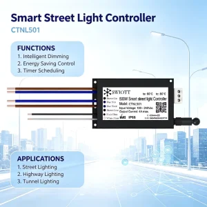 CTNL501 Street Light Controller for Lamp Head Installation 4G Cloud Connection No Gateway Energy Monitoring Fault Reporting