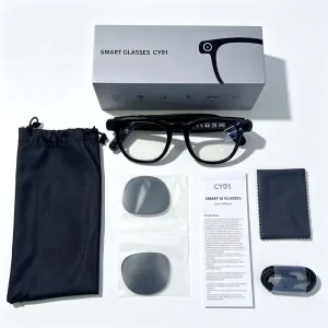 CY01 Smart AI Glasses 8MP HD Camera Wifi Transfer Translation Meeting Recording ENC Sunglasses Smart Wearable Headset