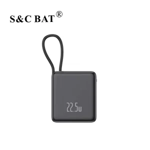 Cabled Fast Charging 10000Mah LED Display Li-Polymer Battery Ultra Slim Waterproof 2-in-1 Quick Charger Portable Power Bank