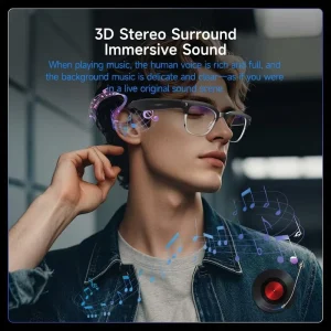Camera AI Q&A Voice Wakeup Music Playback Magnetic Charging Titanium 800W WIFI Transfer AI Touch Control Smart Glasses for Men