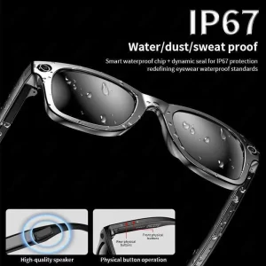 Camera Glasses Smart Glasses with Camera Voice Call Music Smart Sunglasses Video Sound Record Anti-blue AI Glasses