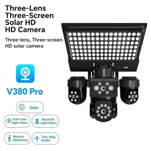 Camera Wireless Solar Outdoor CCTV Camera Waterproof Full Color Night Vision Motion Alert Outdoor Security With Light