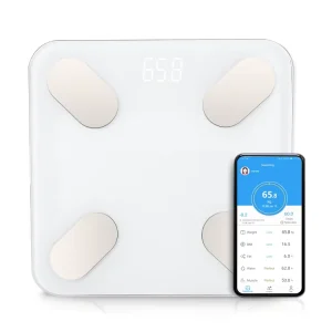 Canny Android Ios White Health Scale Digital Athroom Wireless BMI Smart Body Fat Scale with App
