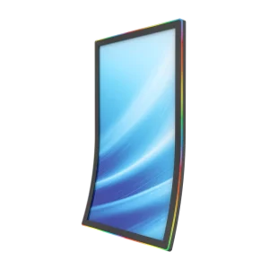 Capacitive 55 Inch Curved Gaming Monitor Video LCD Touch Screen Electronic Gaming Machine With Light Bar Strip Surround