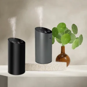 Car Air Purifier Table Fan Aromatherapy Metal Humidifier Diffuser with Remote Control Essential Oil Aroma Diffuser