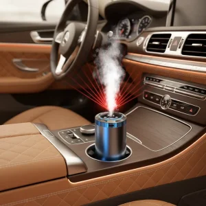 Car Perfume Screen Multifunction Cylinder Air Essential Oil USB Powered Long Lasting Scent Smart Car Aroma Diffuser Alloy