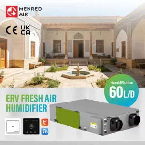 Ceiling Mounted Energy Recovery Ventilator Humidifier Low Noise Fresh air Humidifier