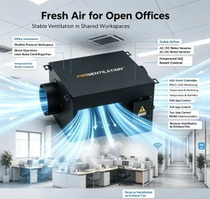 Ceiling Mounted Fresh Air Ventilator Single Flow Supply Fan 150cmh Air Circulation Unit for Bedroom Living Room
