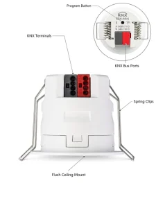 Ceiling Mounted KNX ToF Occupancy Sensor with Mm Level Accuracy for Office Meeting Room Smart Lighting and HVAC Control