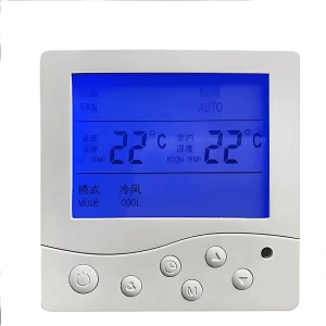 Central Air Conditioner Thermostat Ventilator Coil Control Panel Three speed Switch Controller LCD Display Remote Control