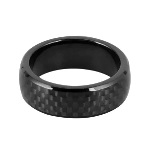 Ceramic+Carbon Fiber Smart NFC Ring Car Keys 13.56MHz RFID Communication Business Card Membership Card Payment Hotel