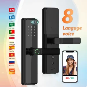 Cerradura Inteligente Israeli Smart Locks Fingerprint Smart Lock Door Airbnb Biometric Smart Deadbolt Lock With Camera