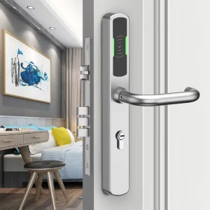 Cerradura Inteligente Waterproof Outdoor Stainless Steel Digital System Smart Handle Wood Door Lock Memory Card Tuya App