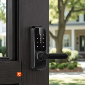 Cerradura Intelligent Aluminum Alloy Smart Deadbolt Door Lock Work with Alexa Wi Fi Tuya Ttlock Lock with Fingerprint