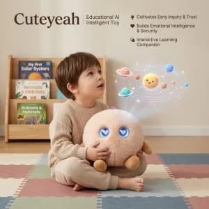 ChatGPT Powered Electric Fluffy Ball Plush Toy AI Smart Voice 60+ Languages USB C Charging Customizable Pocket Pet Interactive