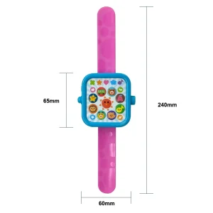 Children Role Play Smart Watch Toy Lights Music Function Personalized Silicone Snap Bracelet Kids Interactive Wristband