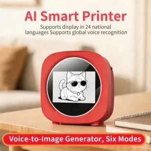 Children’s AI Smart Drawing Printer with Voice Command Function 6 Types Instant Printing Mini Doodle Thermal Printer For Kids