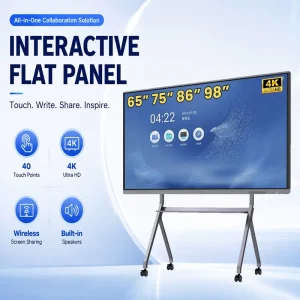 China Education Digital 55 65 75 85 98 100 Inch Interactive Flat Panel Touch Screen Whiteboard Smart White Board for School