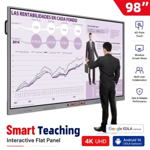 China Factory 98 Inch 4K UHD Interactive Smart Whiteboard LCD Touch Screen Display for Classroom Teaching Business Conference