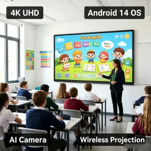 China Factory Direct ODM 55 Inch Interactive Smart Board LCD Touch Screen 4K Digital Whiteboard for Conference Meeting