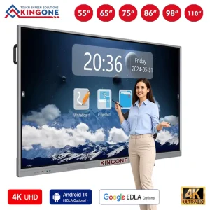 China Factory OEM 65 75 86 Inch Interactive Flat Panel Smart Board 4K Touch Screen LCD Digital Whiteboard for Education