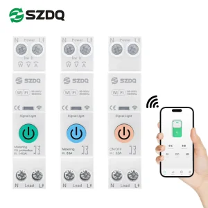 China Made AI Powered Mini Smart Remote WiFi MCB 63A Rated Current Energy Saving Plastic For Smart Home & Modern Tech Living