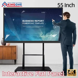 China Manufacturer ODM 55 Inch Interactive Flat Panel 4K Digital Whiteboard Multi Touch Smart Board for Education Classroom