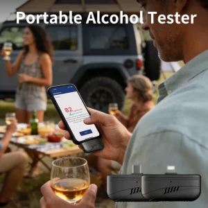 China Professional High-quality Mini Plastic Smart Portable Breath Monitor Alcohol Tester Detector MEMS