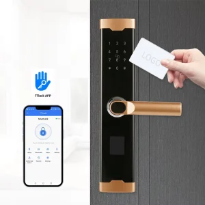 China Smart Home Hotel Villa Apartments Office Handle Door Lock Password Keyless Smart Door Handle Lock