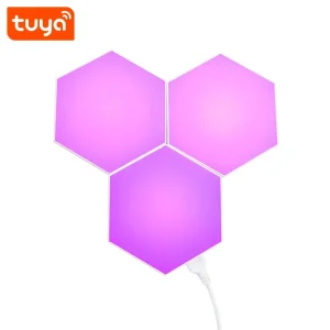 Christmas Intelligent WiFi ABS USB Powered Modern Hexagon Light with Tuya Smart APP & Voice Control Remote Control PST-HL03
