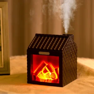 Christmas Smart Cool Mist Charcoal Humidificador New Design 200Ml 5V Usb Portable Desktop Bonfire Humidifier for Home Room