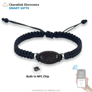 Classic Adjustable 13.56MHz RFID NFC Coconut Shell Bracelet OEM/ODM NFC Wristband Smart Gift