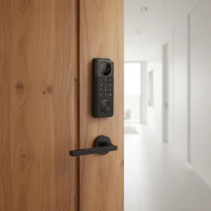 Code Hotel Camera Slim Deadbolt NFC Intelligent Automatic Waterproof System Key Card Outdoor Smart Deadbolt Door Lock