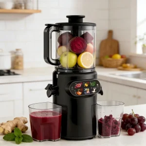Cold Press Juicer 350W 2.5L Slow Masticating Wide Chute 99% High Yield Quiet Vitamins Preserved CE FDA Reverse Anti clog