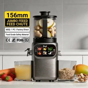 Cold Press Juicer Slow Masticating 50RPM High Juice Yield Quiet 60dB Stainless Steel 2.5L Capacity Fruit Vegetable CE FDA
