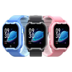 Colorful 4G IP67 Waterproof GPS Smart Watch for Kids Square Silica Gel Band Video Call SOS Function Answer Call Wifi Sim Card