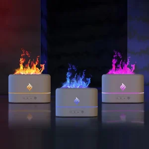 Colorful Humidifier Machine Essential Oil Air Simulation Fire Flame Aroma Diffuser for Home