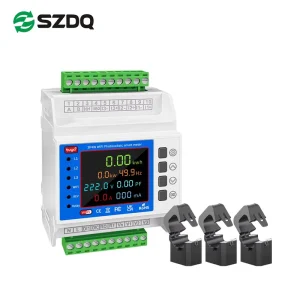 Commercial Energy 3 Phase Smart Meter WiFi Photovoltaic PV Bi-directional Metering Smart Life App Control 100A LCD Display Class