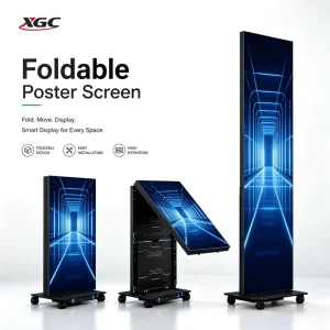 Commercial Floor Standing LED Poster Display Screen High Brightness Digital Signage Advertising Player HDR10 2-Year Warranty for