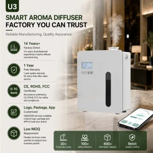 Commercial HVAC Aroma Diffuser Waterless Scent Air Machine with WiFi Bluetooth Control Essential Oil Diffuser OEM ODM