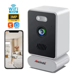 Compact 3MP Wireless Security Camera, Smart Audio & Motion Detection Two-Way Talk for Home Road Use