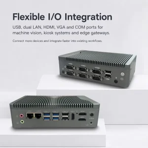 Compact Fanless Box Computer N97 Industrial Mini PC 6 Serial Ports Dual Ethernet Display MSATA SSD for Control Cabinet Pro