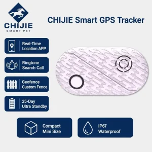 Compact Smart GPS Pet Tracker Real Time APP Location Bluetooth Waterproof Anti Lost Plastic Geofence Alert for Cats Dogs