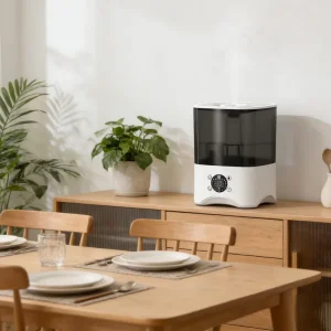 Compact Smart Ultrasonic Humidifier with Humidistat & App-Controlled Modern Design for Hotel & Household Use ROHS Certified