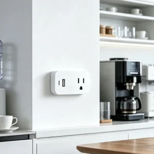 Compact Smart Wall Socket WiFi US 16A Tuya Remote Control Power Monitoring Schedule Alexa Google for Hotel Bedside